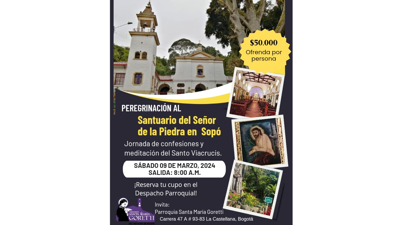 Peregrinación al Santuario del Señor de la Piedra en Sopo