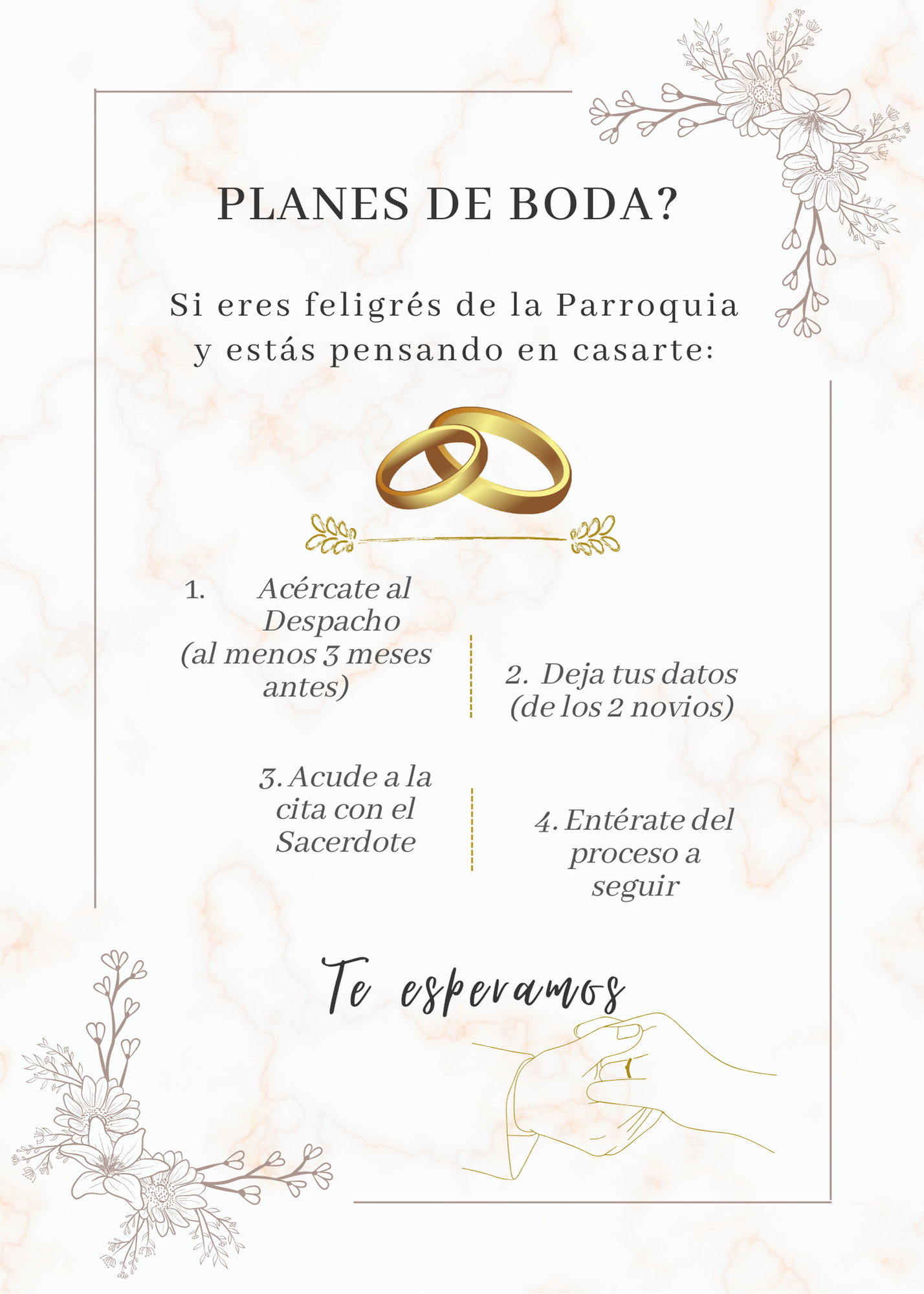 PASOS PARA EL MATRIMONIO