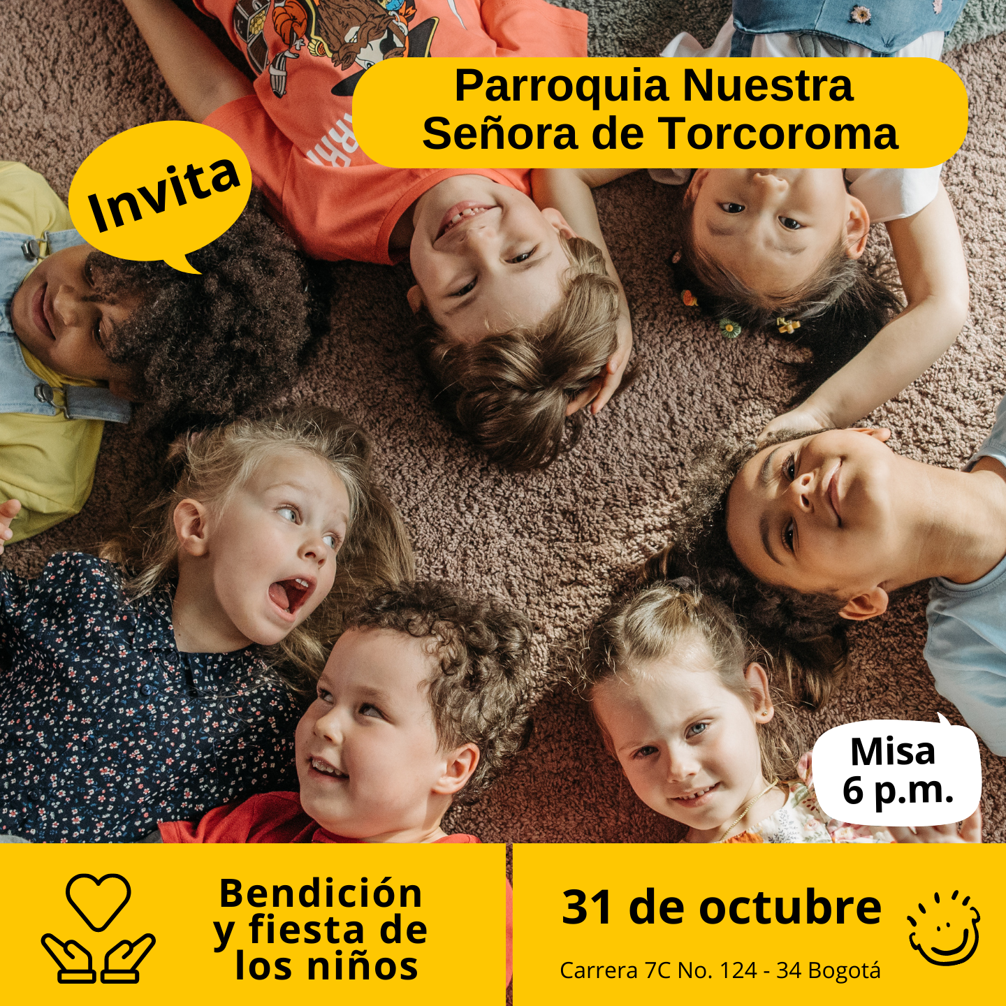 fiesta y bendición de niños