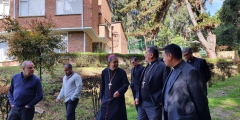 Visita de monseñor Luis José Rueda al Seminario Conciliar de Bogotá