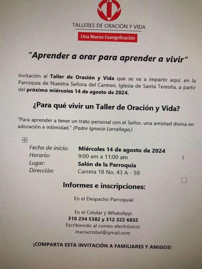 invitacion taller